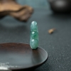 糯冰种翡翠福豆吊坠-红掌柜