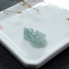 天然糯冰种浅绿翡翠貔貅吊坠-红掌柜