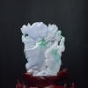 糯种春带彩翡翠摆件-红掌柜