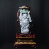 糯种春带彩翡翠弥勒佛摆件-红掌柜