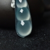 金镶钻冰种晴水翡翠福豆吊坠-红掌柜
