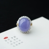 缅甸天然糯种紫罗兰翡翠戒指-红掌柜