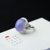 天然糯种紫罗兰翡翠戒指-红掌柜