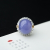 缅甸天然糯种紫罗兰翡翠戒指-红掌柜