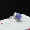 缅甸糯种紫罗兰翡翠戒指-红掌柜