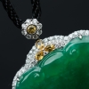 缅甸天然糯冰种阳绿翡翠吊坠-红掌柜