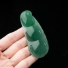 缅甸天然糯冰种翠绿翡翠吊坠-红掌柜