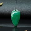 糯种翠绿翡翠辣椒吊坠-红掌柜