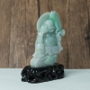 缅甸糯种飘翠翡翠弥勒佛摆件-红掌柜