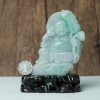 糯种翡翠弥勒佛摆件-红掌柜