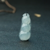 缅甸天然糯冰种淡晴水翡翠福豆吊坠-红掌柜