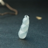 天然糯冰种淡晴水翡翠福豆吊坠-红掌柜