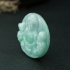 天然糯种浅绿翡翠童子观音吊坠-红掌柜