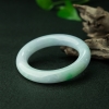 天然糯种飘翠翡翠圆镯-红掌柜