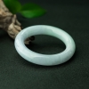 缅甸糯种飘翠翡翠圆镯-红掌柜