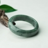 缅甸糯种灰绿翡翠手镯-红掌柜