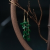 缅甸天然糯种翠绿翡翠耳环-红掌柜