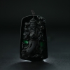 糯冰种墨翠财神吊坠-红掌柜