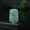 缅甸天然飘花翡翠马到功成吊坠-红掌柜