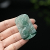 缅甸天然糯冰种飘花翡翠吊坠-红掌柜