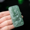 缅甸天然糯冰种晴水翡翠吊坠-红掌柜