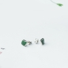 18K翠绿翡翠随形耳钉-红掌柜