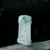 天然糯种飘花翡翠辰龙吊坠-红掌柜