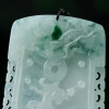 缅甸天然糯种飘花翡翠吊坠-红掌柜