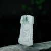 天然糯种飘花翡翠辰龙吊坠-红掌柜
