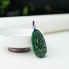 缅甸糯种深绿翡翠菩萨吊坠-红掌柜