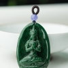 缅甸天然糯种翡翠菩萨吊坠-红掌柜