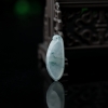 缅甸天然糯冰种飘花翡翠福瓜吊坠-红掌柜