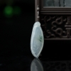 缅甸天然糯冰种飘花翡翠福瓜吊坠-红掌柜