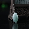 缅甸糯种飘翠翡翠寿桃吊坠-红掌柜