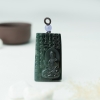 缅甸天然糯冰种蓝水翡翠菩萨吊坠-红掌柜