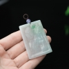 缅甸天然糯冰种飘翠翡翠吊坠-红掌柜