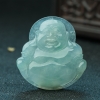 缅甸天然糯冰种晴水翡翠弥勒佛吊坠-红掌柜