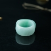 缅甸天然飘翠翡翠马鞍戒指-红掌柜