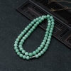 7mm天然糯种豆绿翡翠项链-红掌柜
