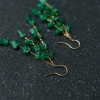 缅甸天然糯种深绿翡翠耳环-红掌柜