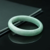 缅甸糯种浅绿翡翠手镯-红掌柜