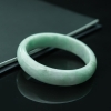 缅甸糯种浅绿翡翠手镯-红掌柜