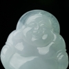 糯冰种浅绿翡翠吊坠-红掌柜