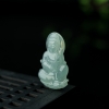 天然糯冰种晴水翡翠观音吊坠-红掌柜