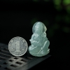 糯冰种晴水翡翠吊坠-红掌柜