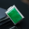 缅甸天然糯冰种翡翠方牌戒指-红掌柜