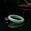 缅甸糯种豆绿翡翠平安镯-红掌柜