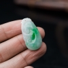 缅甸天然糯种飘翠翡翠吊坠-红掌柜