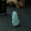 缅甸糯冰种淡晴水翡翠福禄双全吊坠-红掌柜
