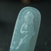 缅甸天然糯冰种翡翠观音吊坠-红掌柜